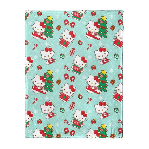 Hello Kitty Christmas Throw Blanket - Picture 5 of 5